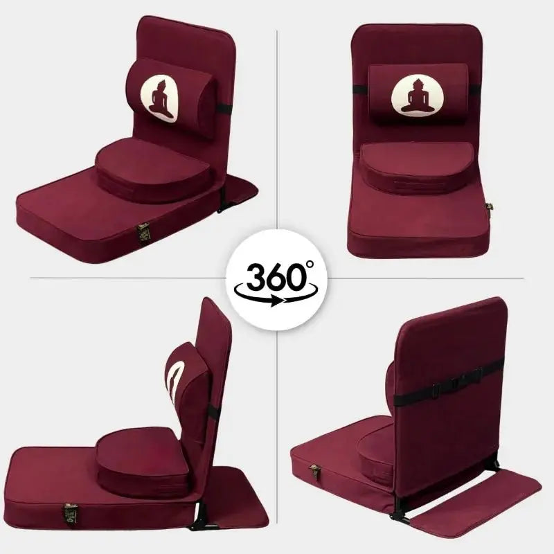 Foldable Meditation Chair with Zafu & Back Support. Free Shipping. - Serenity Factory US