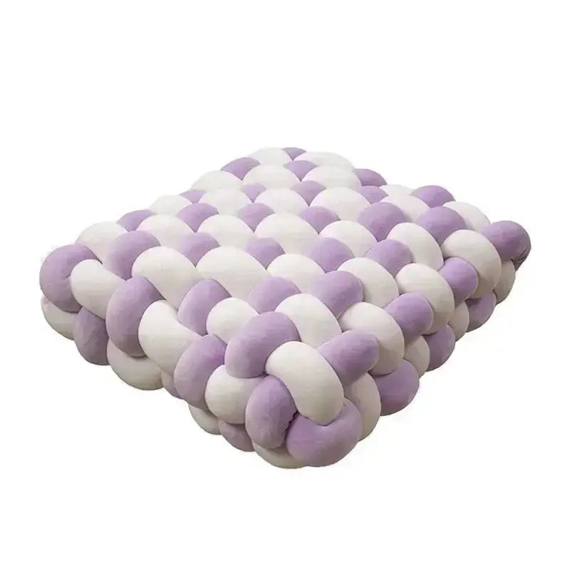 Large Knot Cushion – Plush, hand - tied for Comfy Living (40x40x12 cm / 15.7x 15.7 x4.7") - Serenity Factory US