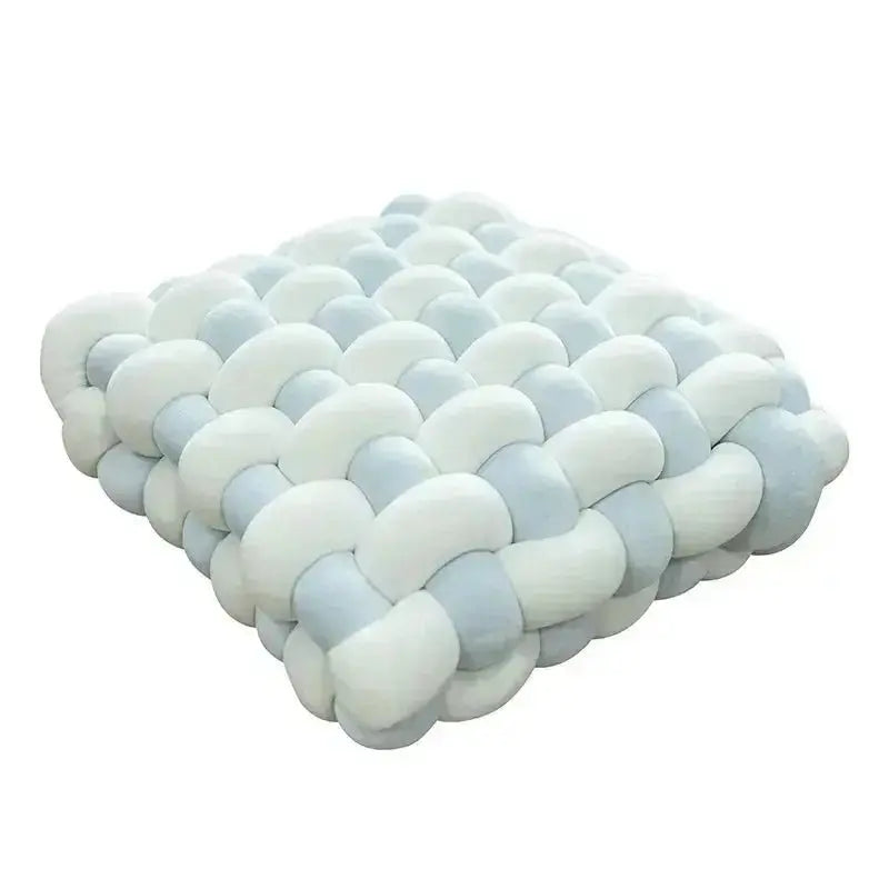 Large Knot Cushion – Plush, hand - tied for Comfy Living (40x40x12 cm / 15.7x 15.7 x4.7") - Serenity Factory US