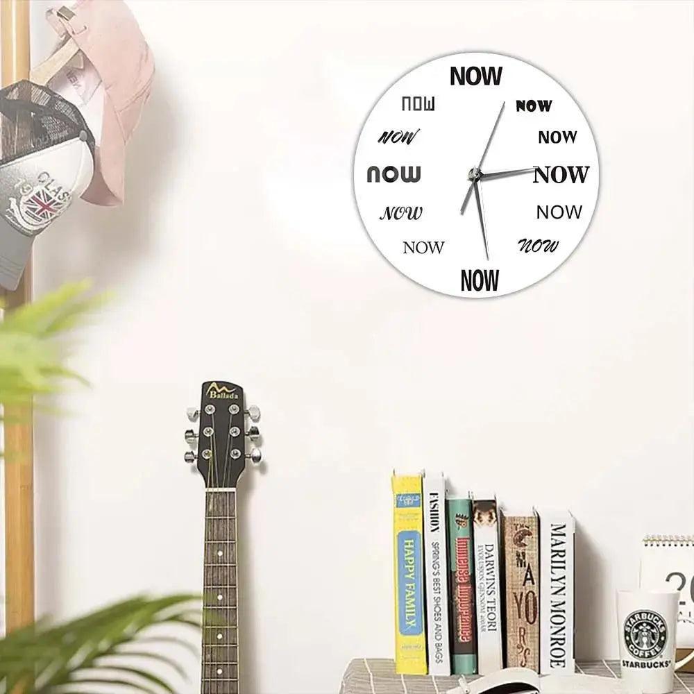 Time Is "NOW" Wall Clock - Inspirational Gift - Serenity Factory