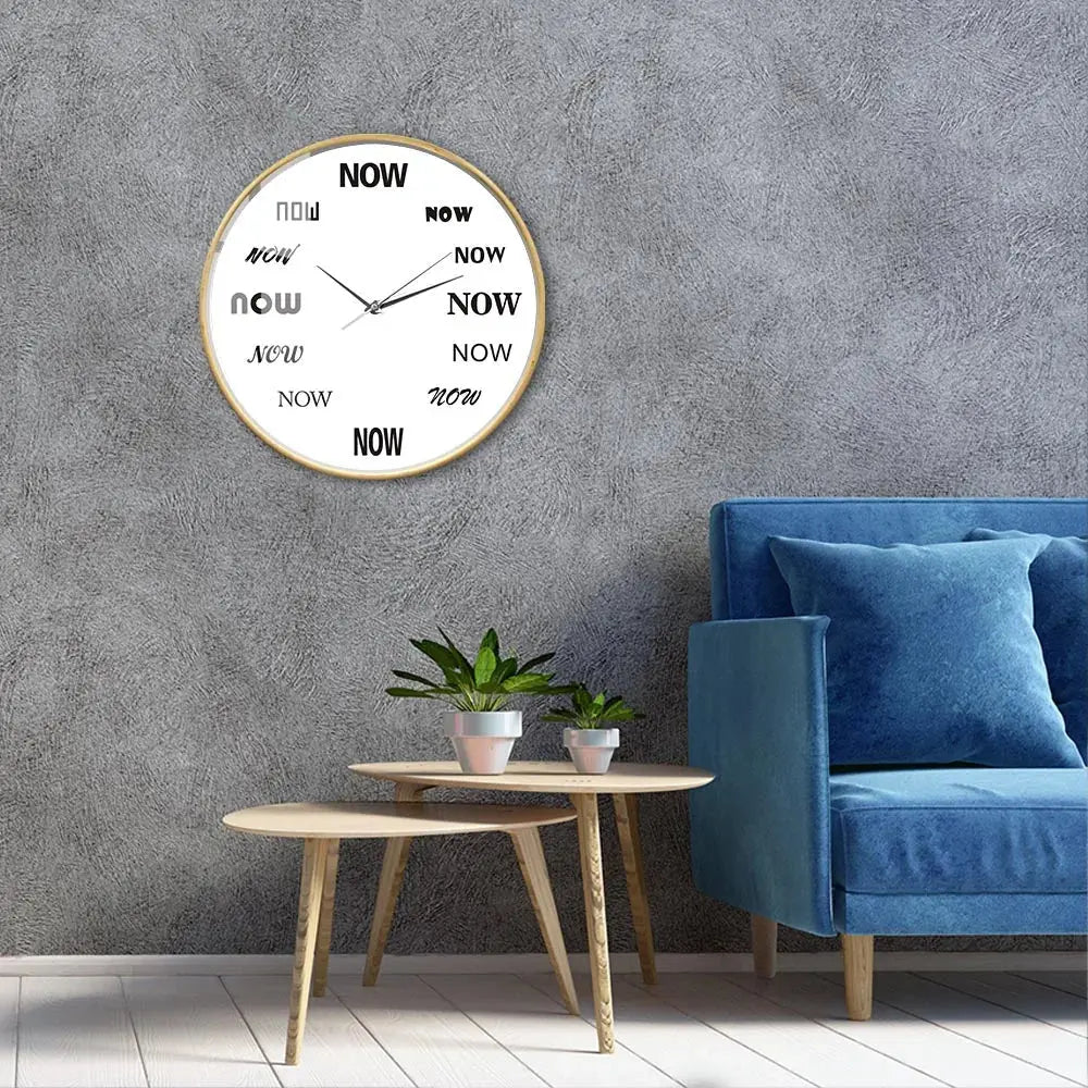 Time Is "NOW" Wall Clock - Inspirational Gift - Serenity Factory