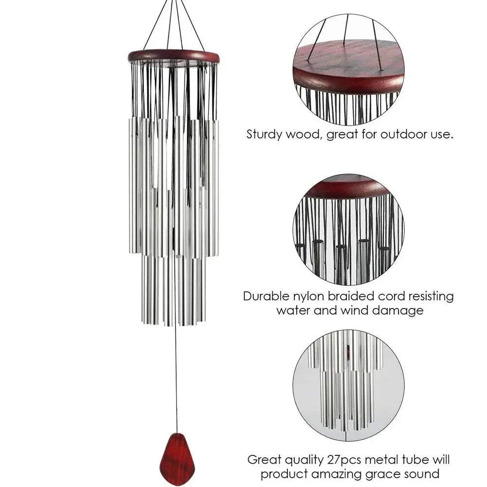 Serenity Blessings 27 Tubes Wind Chime – Peaceful Sounds - Serenity Factory