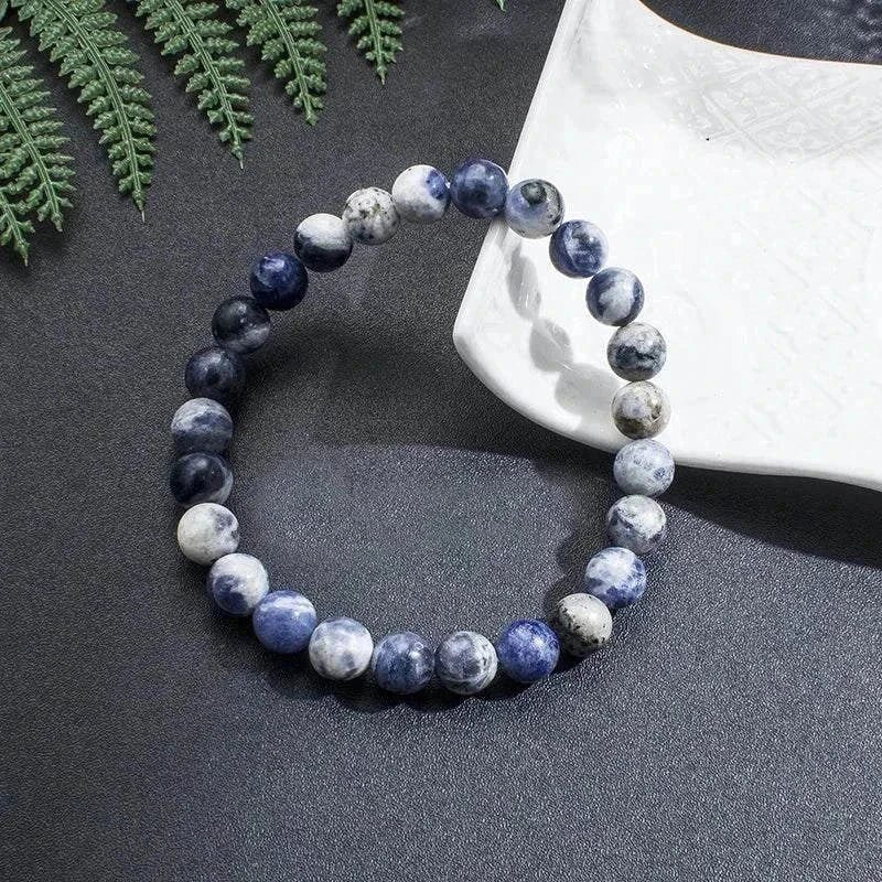 Mala Knotted 108 Blue Sodalite Beads. Mala only or Bracelet Set - Serenevi