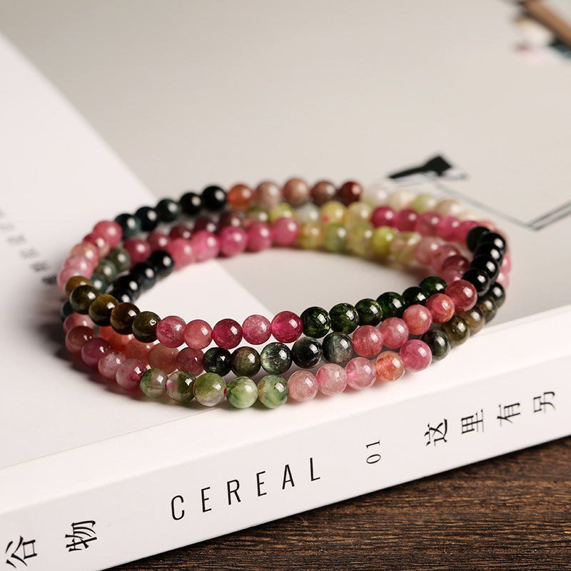 Multicolor Tourmaline Bracelet – Chakra Healing Crystal Jewelry - Serenevi