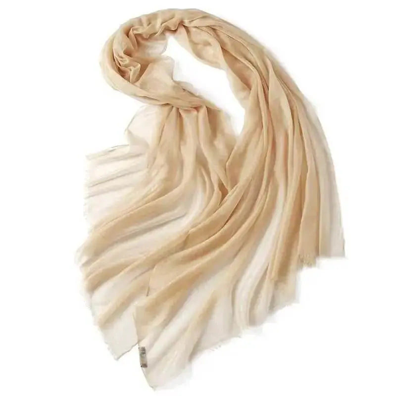 Camel 100% Ring Cashmere Ultra - thin Silky Shawl - Serenity Factory