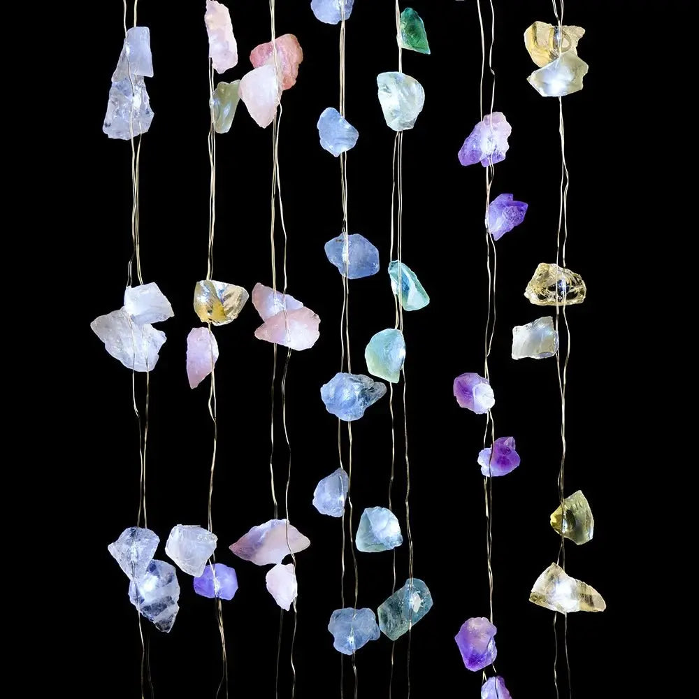 Natural Crystal String Light - 7 stones for joyful lights - Serenity Factory US