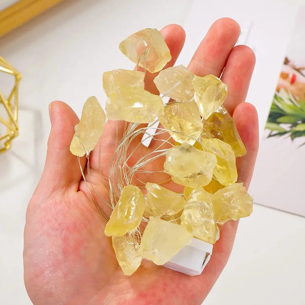 Natural Crystal String Light - 7 stones for joyful lights - Serenity Factory US
