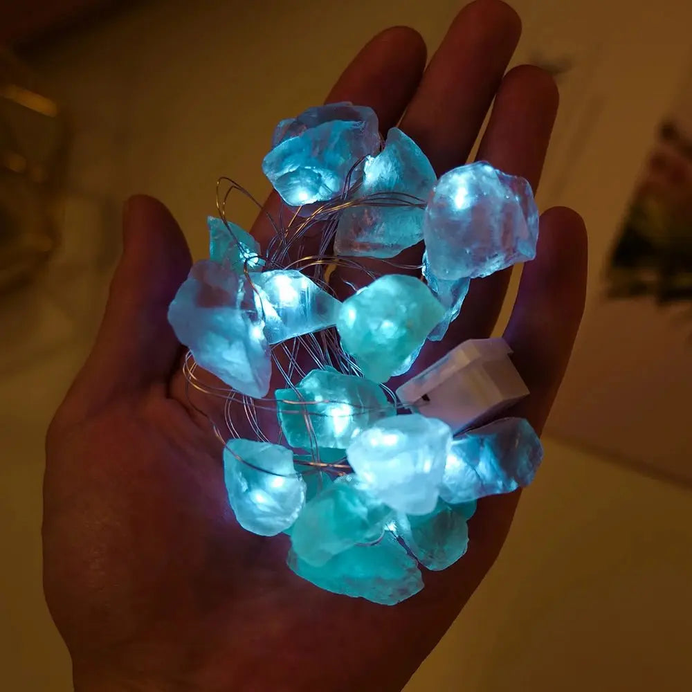 Natural Crystal String Light - 7 stones for joyful lights - Serenity Factory US