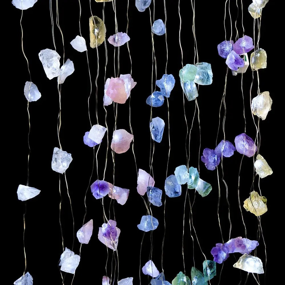 Natural Crystal String Light - 7 stones for joyful lights - Serenity Factory US