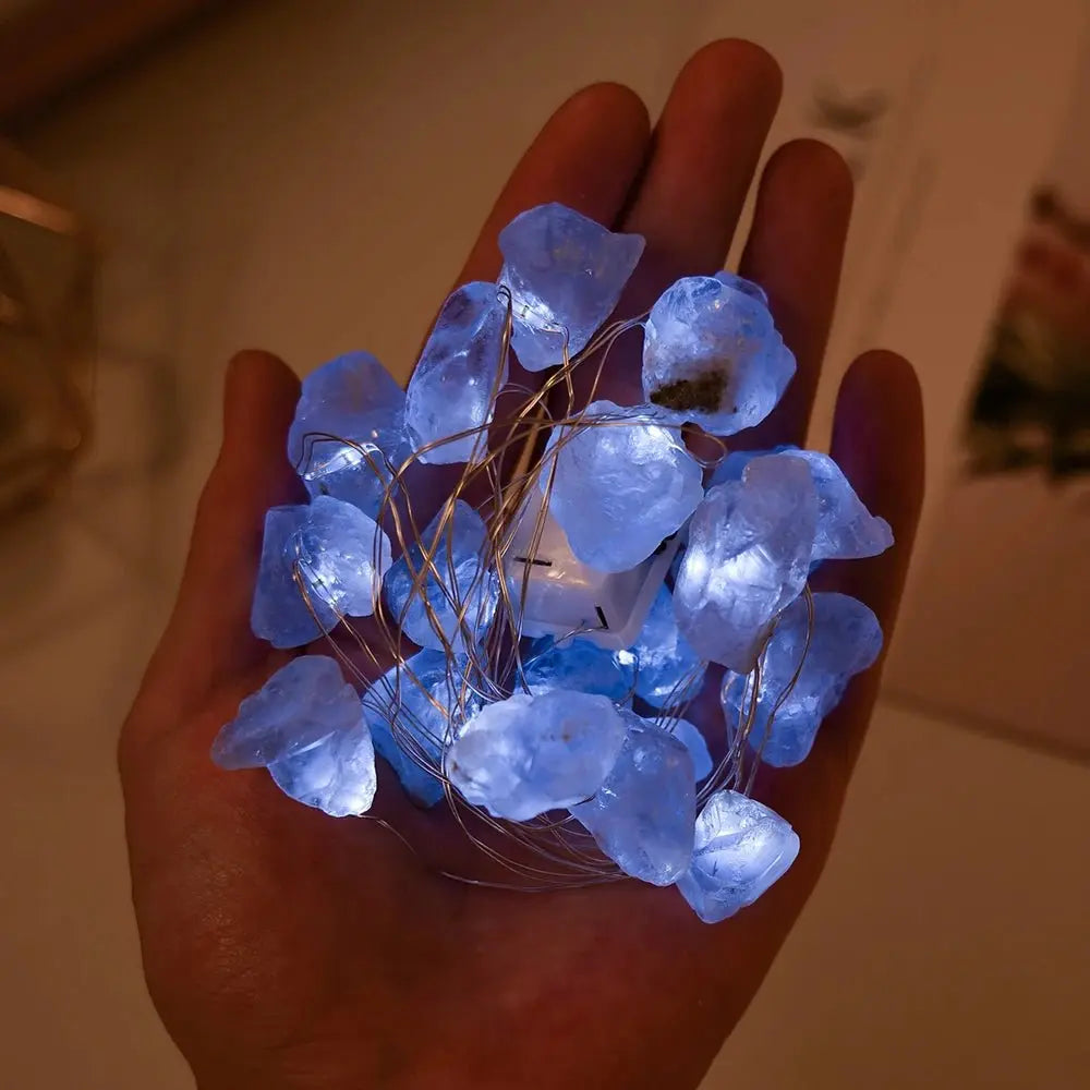 Natural Crystal String Light - 7 stones for joyful lights - Serenity Factory US