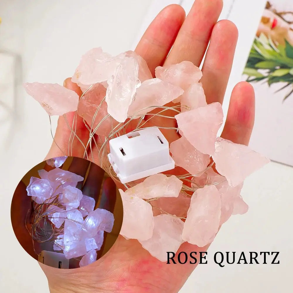 Natural Crystal String Light - 7 stones for joyful lights - Serenity Factory US