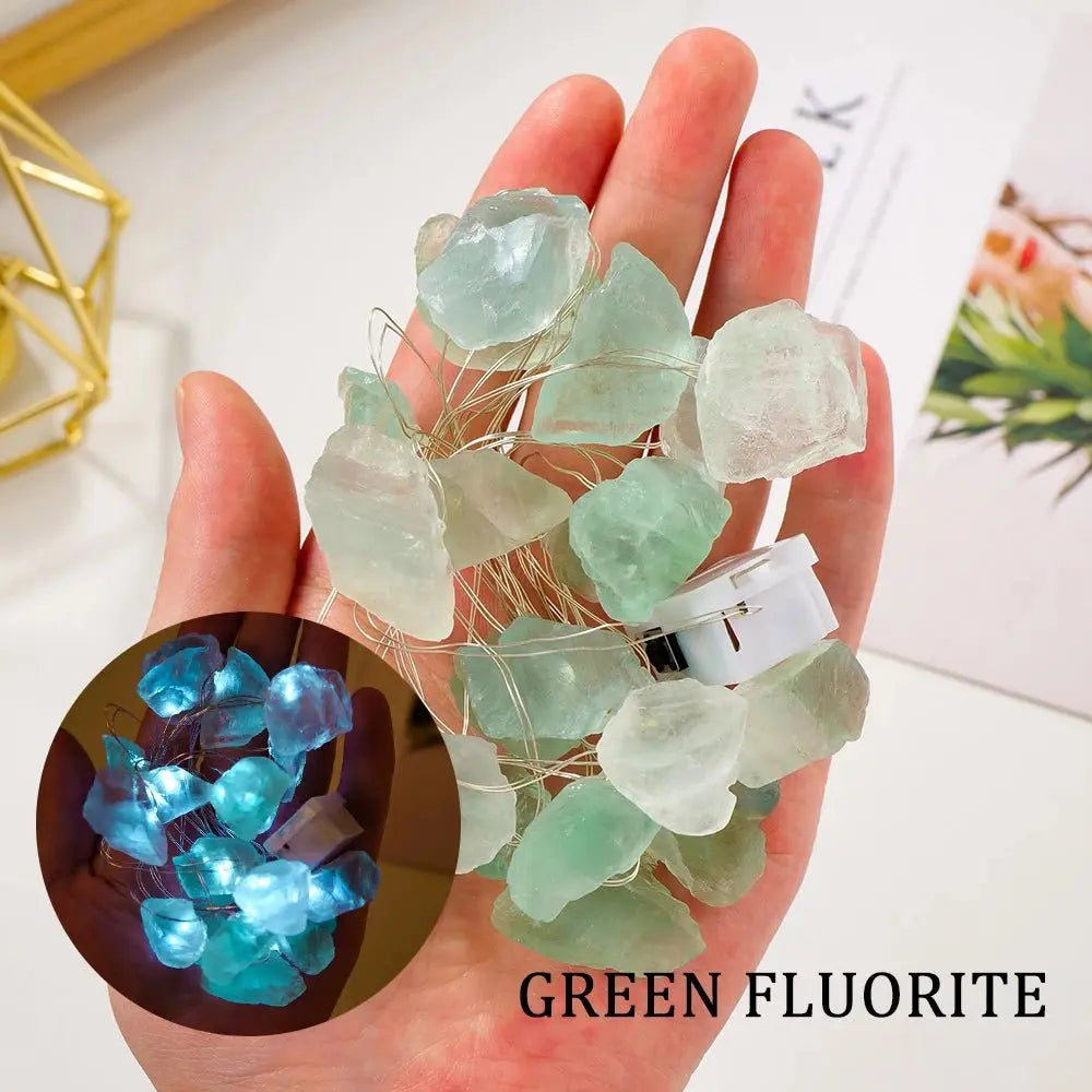 Natural Crystal String Light - 7 stones for joyful lights - Serenity Factory US