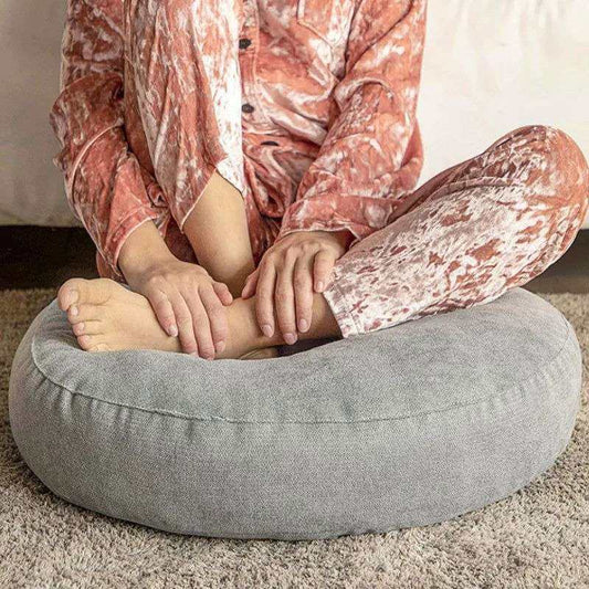 Handcrafted Round Seat Cushion – Cozy & Stylish Meditation Pillow - Serenity Factory