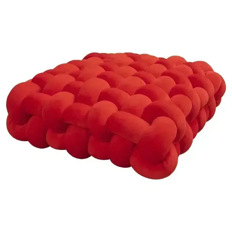 Large Knot Cushion – Plush, hand - tied for Comfy Living (40x40x12 cm / 15.7x 15.7 x4.7") - Serenity Factory US