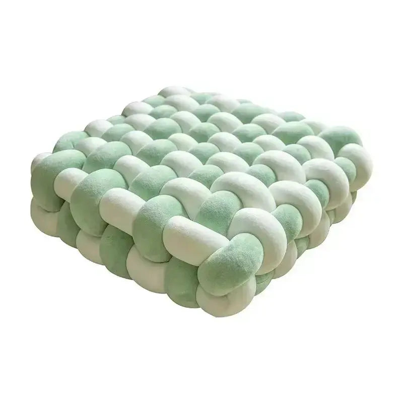 Large Knot Cushion – Plush, hand - tied for Comfy Living (40x40x12 cm / 15.7x 15.7 x4.7") - Serenity Factory US