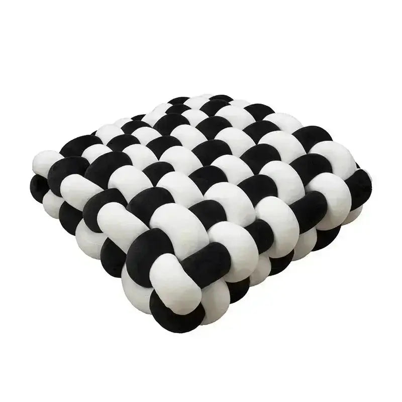 Large Knot Cushion – Plush, hand - tied for Comfy Living (40x40x12 cm / 15.7x 15.7 x4.7") - Serenity Factory US