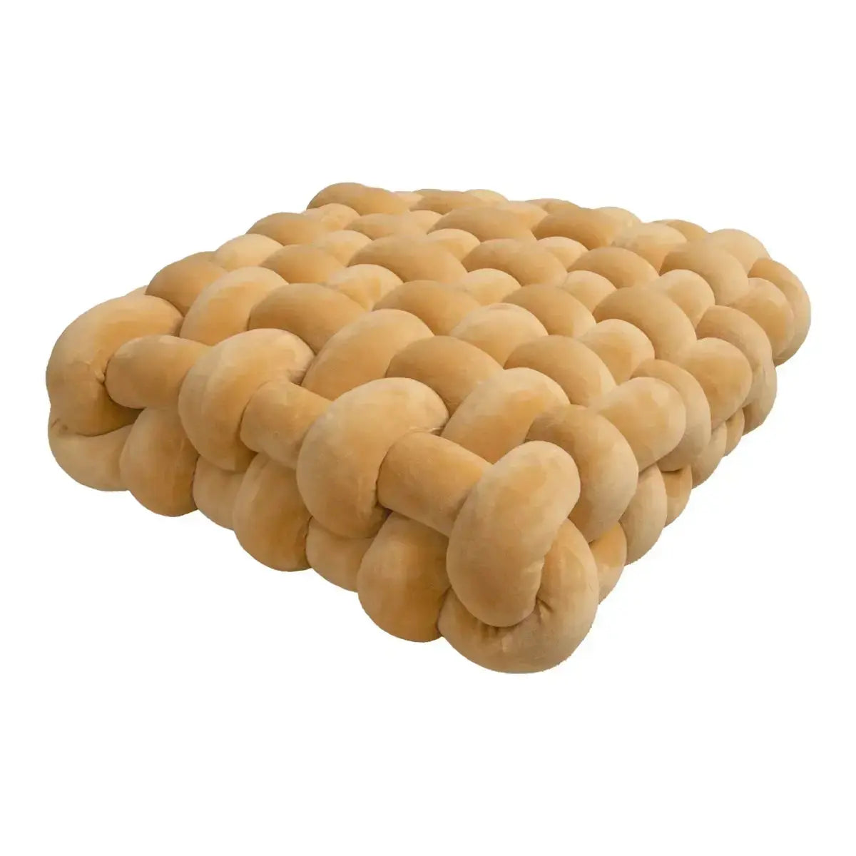 Large Knot Cushion – Plush, hand - tied for Comfy Living (40x40x12 cm / 15.7x 15.7 x4.7") - Serenity Factory US