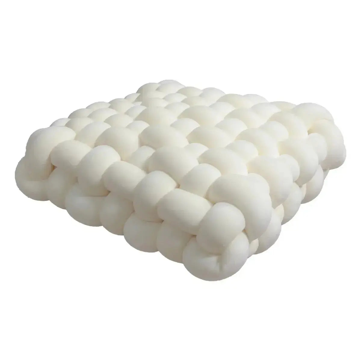 Large Knot Cushion – Plush, hand - tied for Comfy Living (40x40x12 cm / 15.7x 15.7 x4.7") - Serenity Factory US