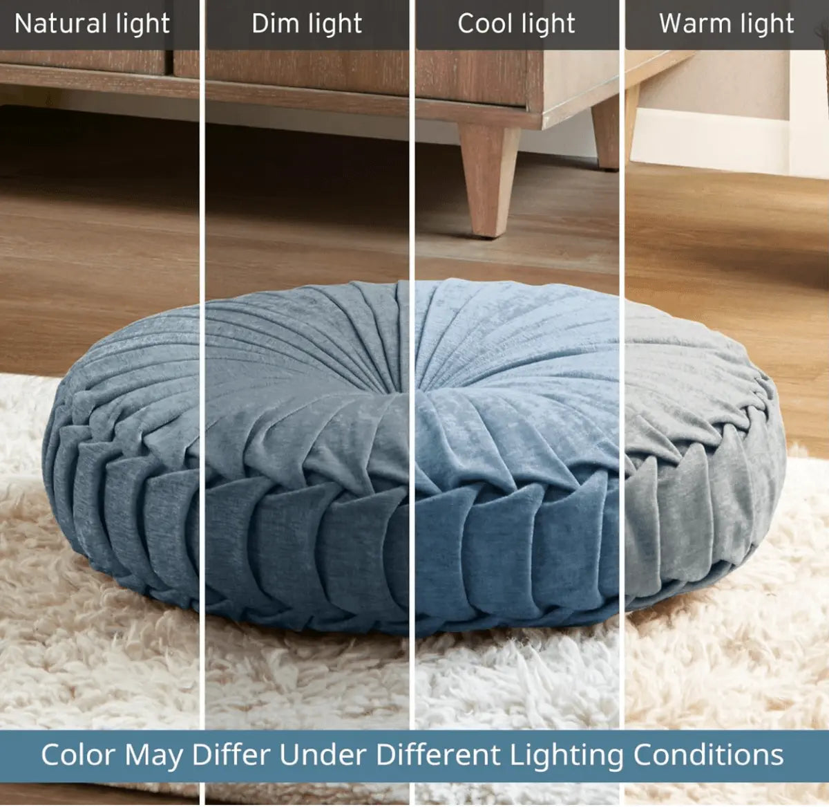 Meditation Floor Cushion Pouf – Round 22" - Serenity Factory US