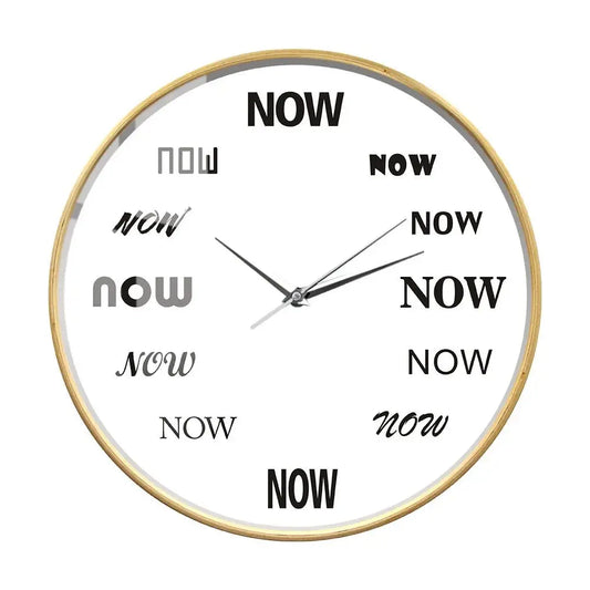 Time Is "NOW" Wall Clock - Inspirational Gift - Serenity Factory