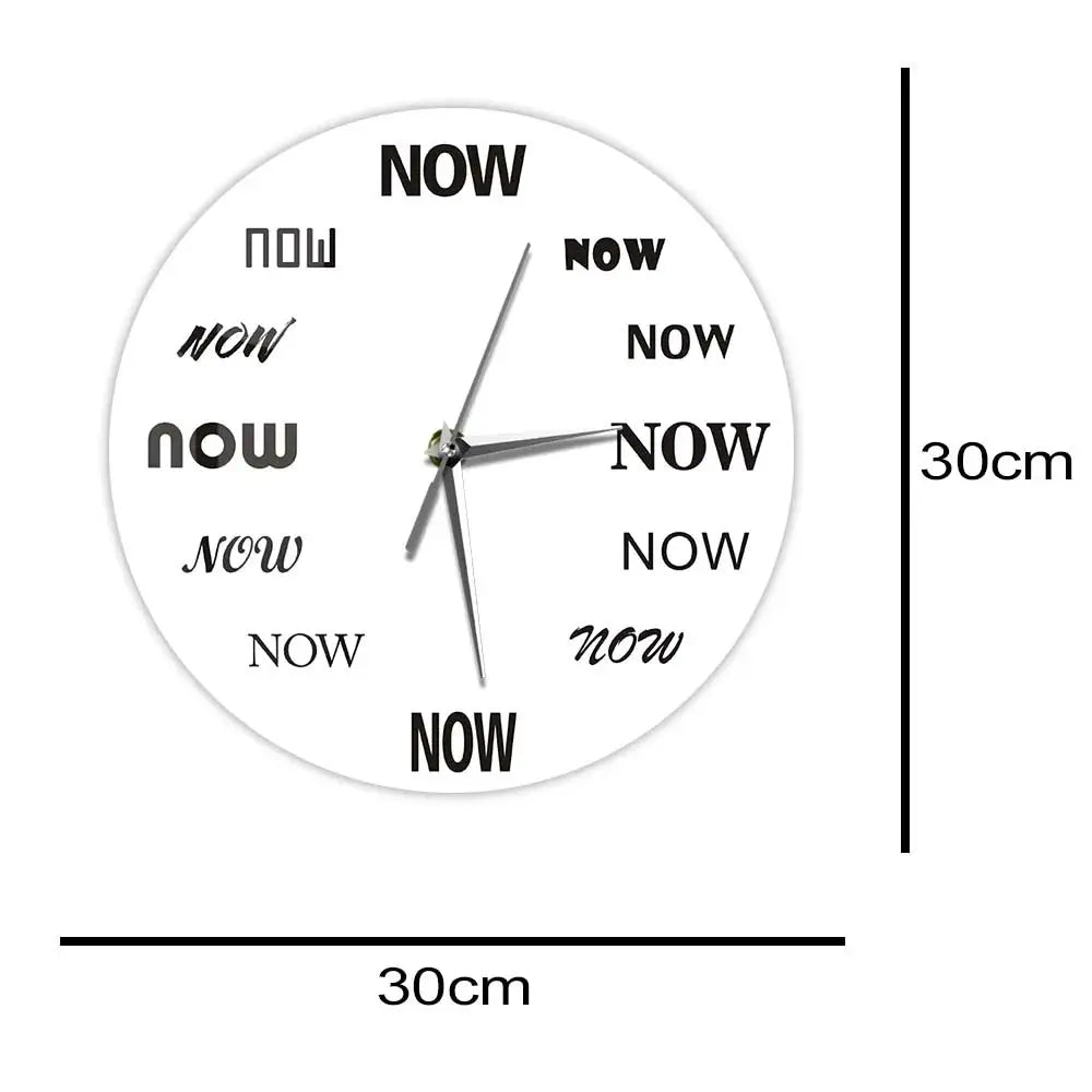 Time Is "NOW" Wall Clock - Inspirational Gift - Serenity Factory