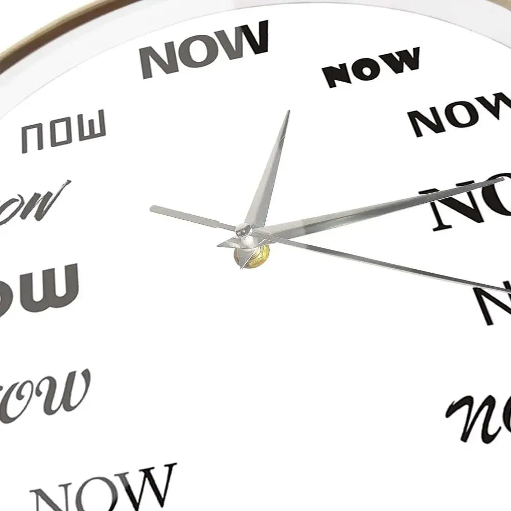 Time Is "NOW" Wall Clock - Inspirational Gift - Serenity Factory
