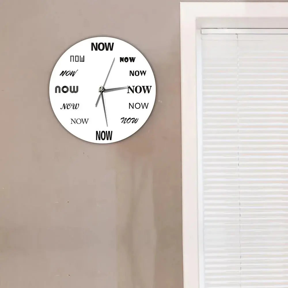 Time Is "NOW" Wall Clock - Inspirational Gift - Serenity Factory