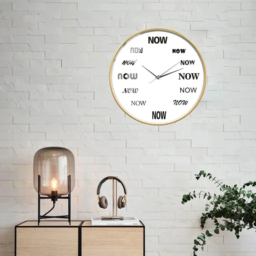 Time Is "NOW" Wall Clock - Inspirational Gift - Serenity Factory