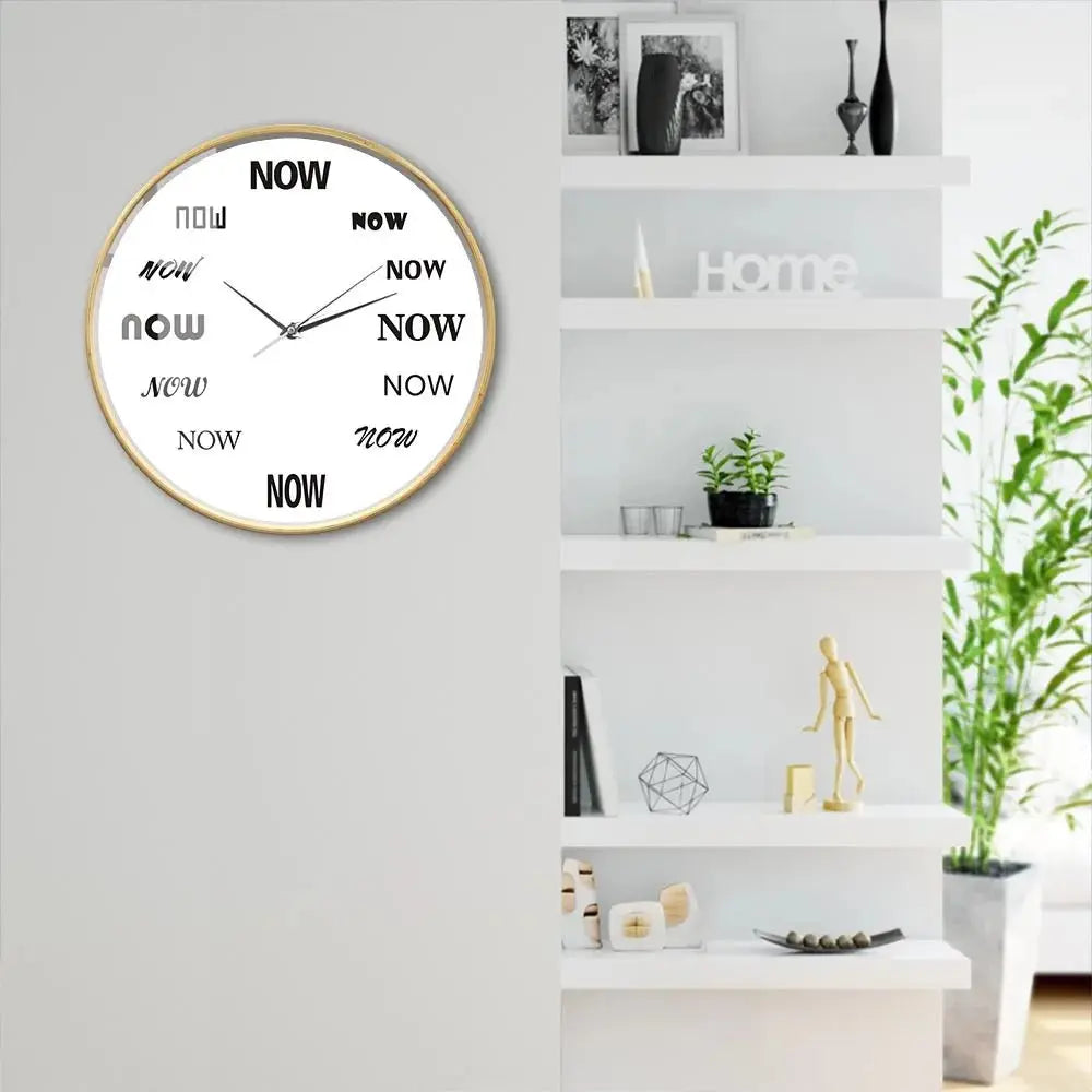 Time Is "NOW" Wall Clock - Inspirational Gift - Serenity Factory