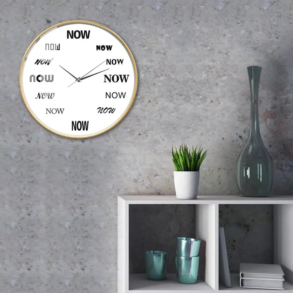Time Is "NOW" Wall Clock - Inspirational Gift - Serenity Factory
