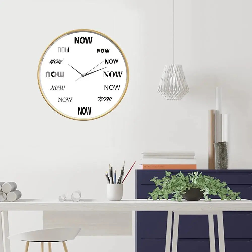 Time Is "NOW" Wall Clock - Inspirational Gift - Serenity Factory
