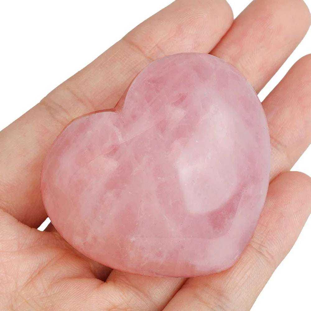 Big Heart in High Quality Natural Rose Quartz ~ 3 sizes - Serenity Factory