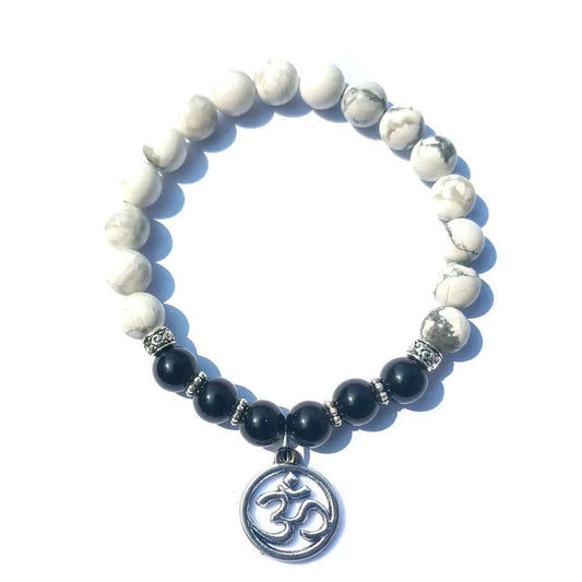 Black /White Crystal OM Bracelet - Serenevi