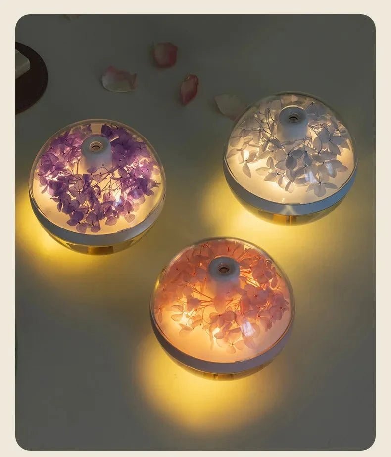Eternal Flower Humidifier – Rechargeable Mist & Light for Calm Spaces - Serenevi