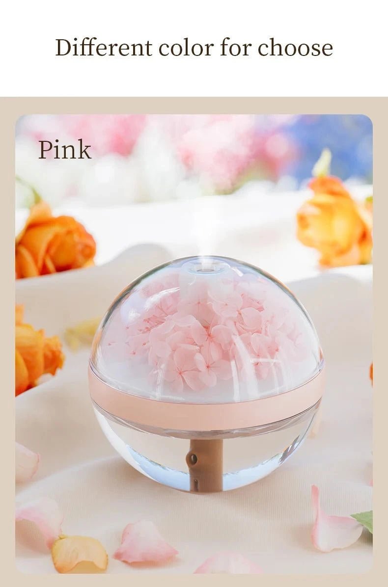 Eternal Flower Humidifier – Rechargeable Mist & Light for Calm Spaces - Serenevi