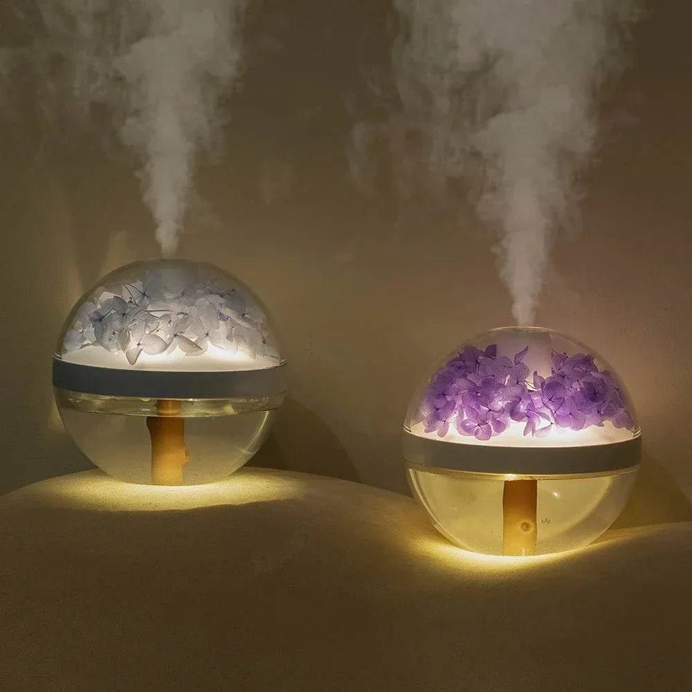 Eternal Flower Humidifier – Rechargeable Mist & Light for Calm Spaces - Serenevi
