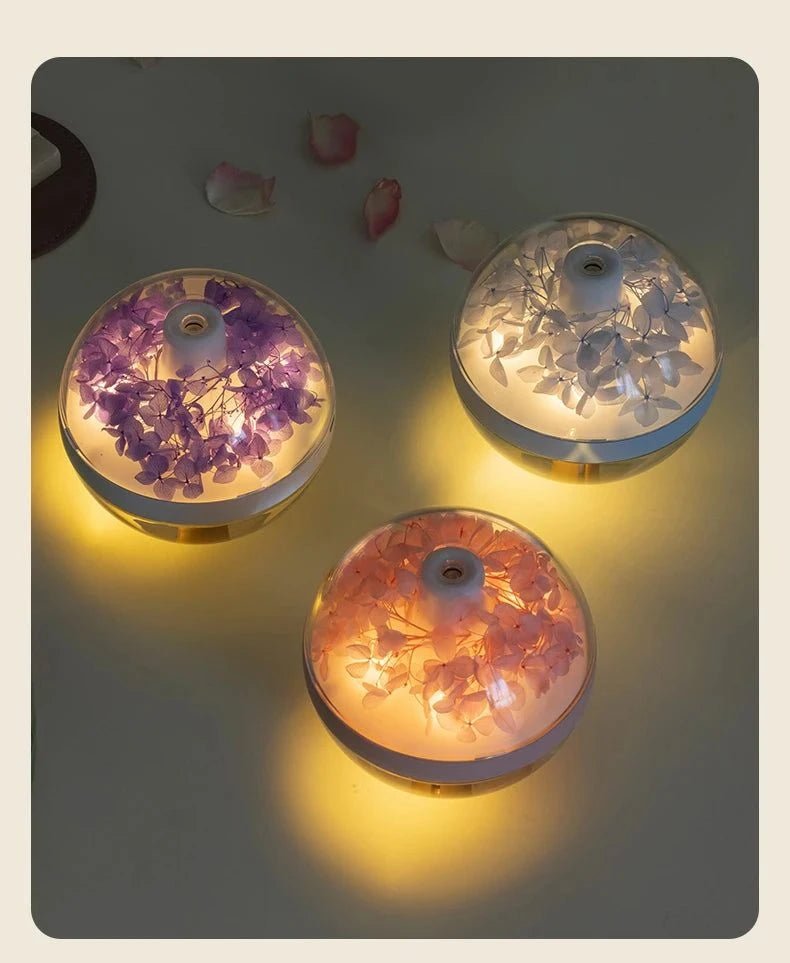 Eternal Flower Humidifier – Rechargeable Mist & Light for Calm Spaces - Serenevi