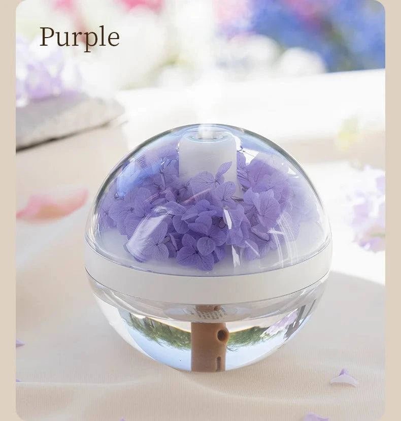 Eternal Flower Humidifier – Rechargeable Mist & Light for Calm Spaces - Serenevi