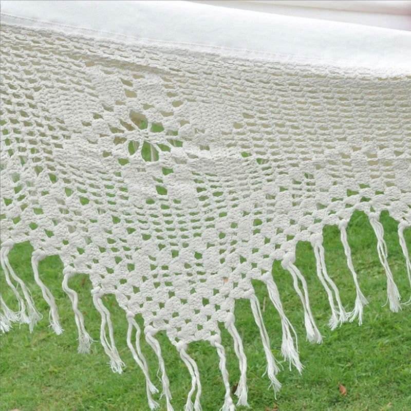 Extra - Large White Macramé Hammock Comfort - 300kg - Serenity Factory
