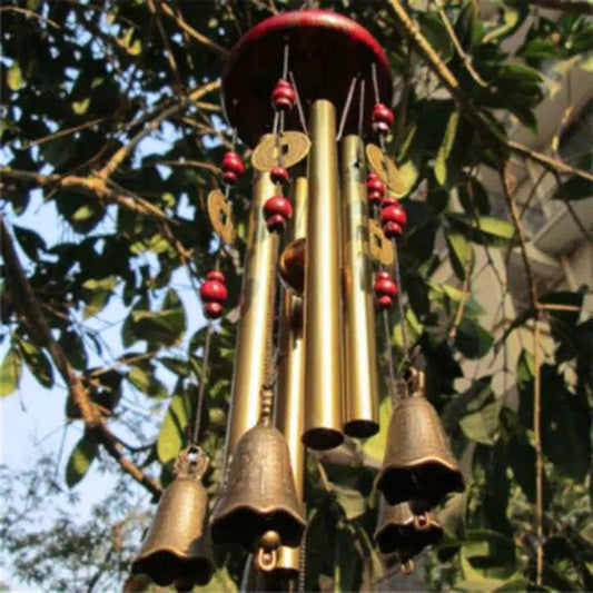 Guardian Wind Chimes - Traditional Aluminum Tubes with Sacred Coins - Serenity Factory