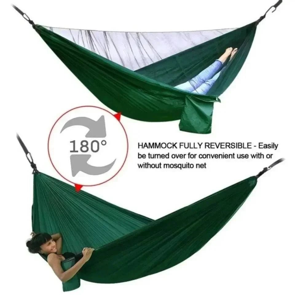 Hammock Reversible. with Mosquito Net. Single/Double - 6 colors - Serenevi