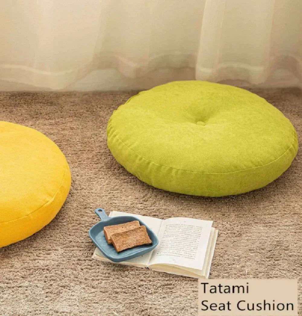 Handcrafted Round Seat Cushion – Cozy & Stylish Meditation Pillow - Serenity Factory