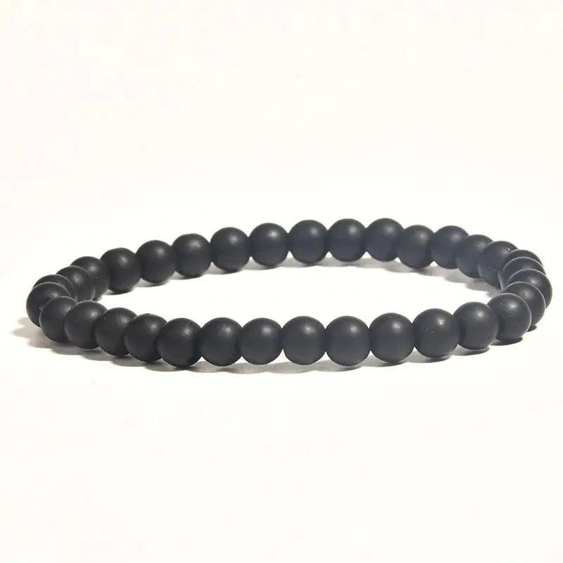 Hematite and Volcanic Rock Bead Bracelet - Serenevi