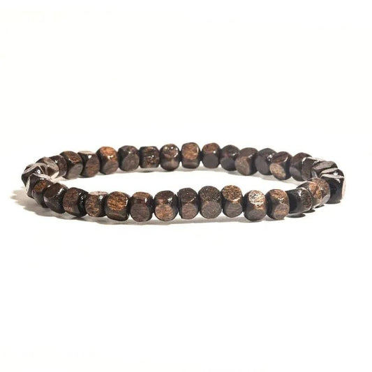 Hematite and Volcanic Rock Bead Bracelet - Serenevi