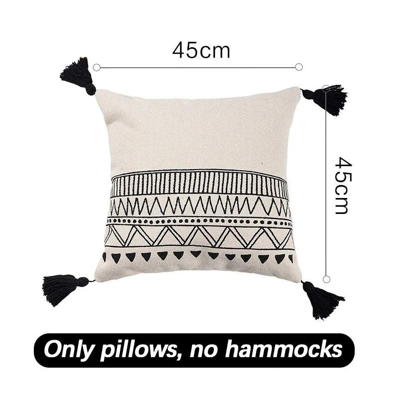 Large Hammock Boho 2 Persons  Macrame Fringe 550 lbs - Serenity Factory