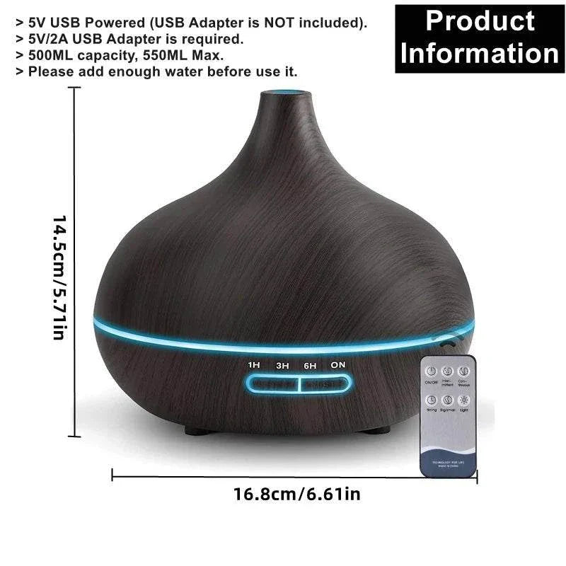 Mood Light Diffuser – 7 Color Aromatherapy Humidifier 