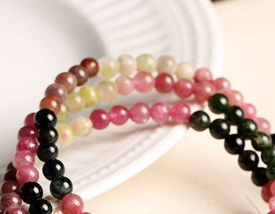 Multicolor Tourmaline Bracelet – Chakra Healing Crystal Jewelry - Serenevi