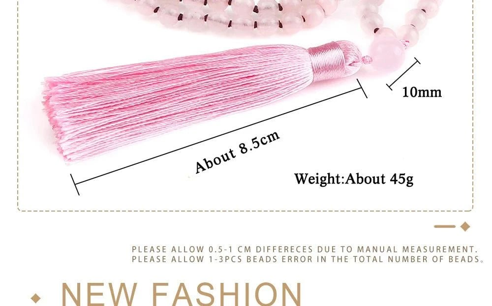 Rose Quartz stretchable Mala - Serenevi