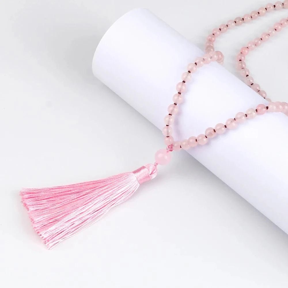 Rose Quartz stretchable Mala - Serenevi