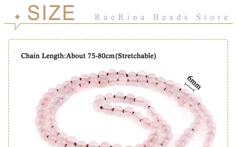 Rose Quartz stretchable Mala - Serenevi